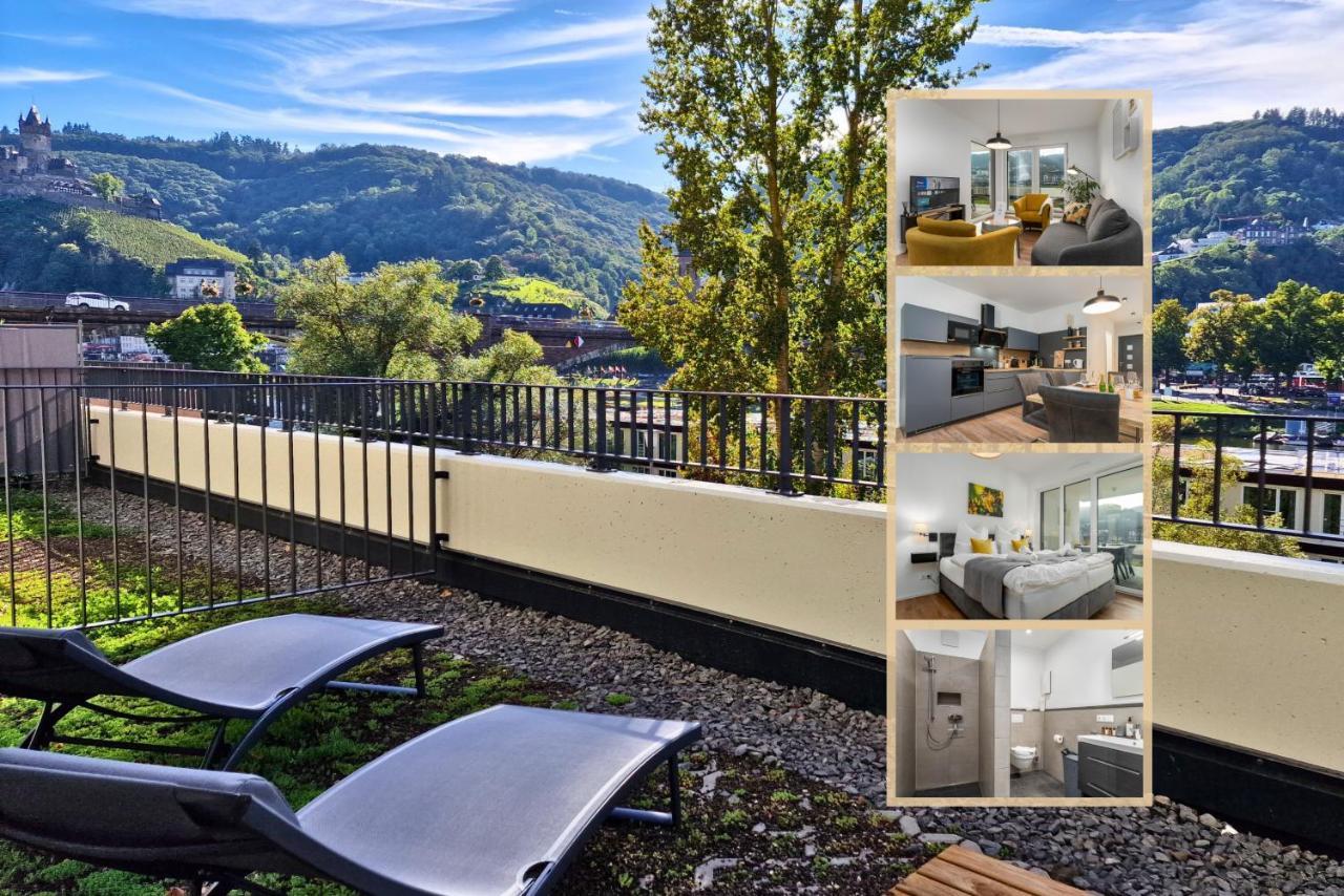 Vivamosel: Appartement Mit Mosel & Burgblick - Balkon - Parken - Aufzug - Fahrradraum Кохем Экстерьер фото